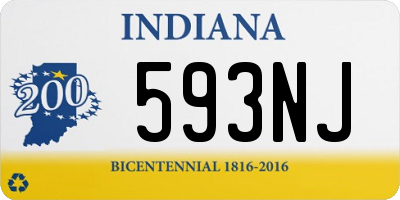 IN license plate 593NJ