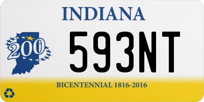 IN license plate 593NT