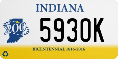 IN license plate 593OK