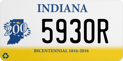 IN license plate 593OR