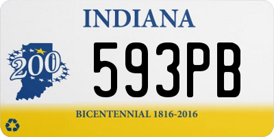 IN license plate 593PB