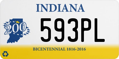 IN license plate 593PL