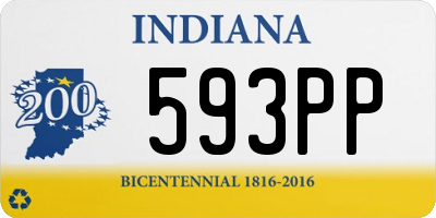 IN license plate 593PP