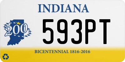 IN license plate 593PT