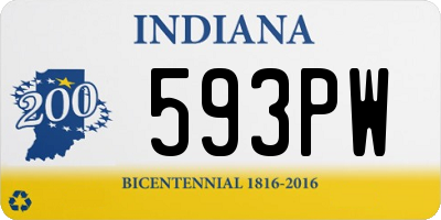 IN license plate 593PW