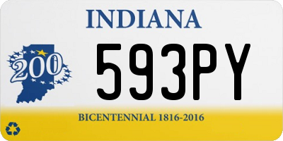 IN license plate 593PY