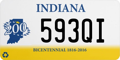 IN license plate 593QI