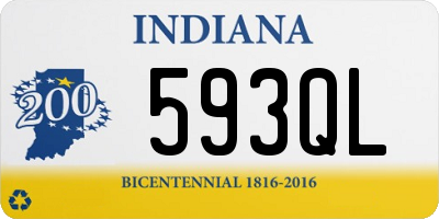 IN license plate 593QL