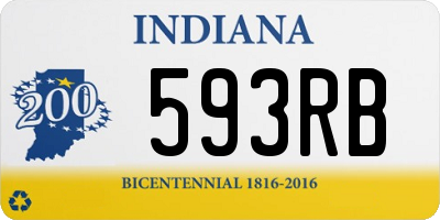 IN license plate 593RB