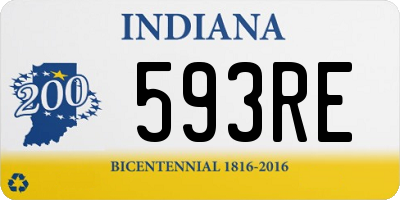 IN license plate 593RE