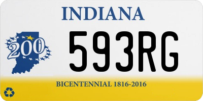 IN license plate 593RG