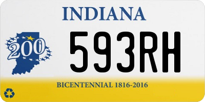 IN license plate 593RH