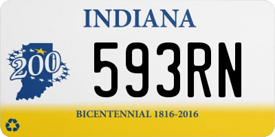 IN license plate 593RN