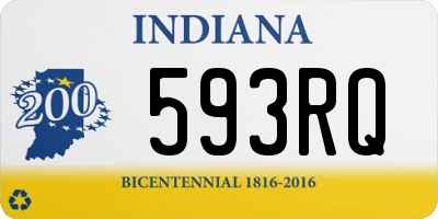 IN license plate 593RQ