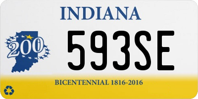 IN license plate 593SE