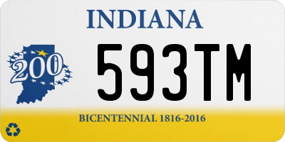 IN license plate 593TM