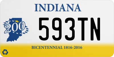 IN license plate 593TN