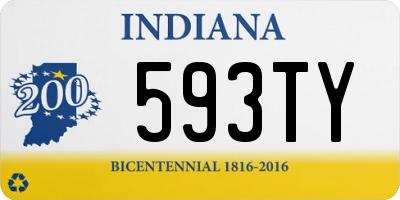 IN license plate 593TY