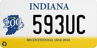 IN license plate 593UC