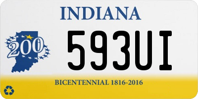 IN license plate 593UI