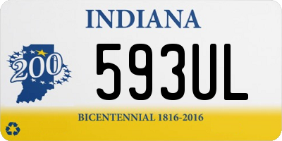 IN license plate 593UL