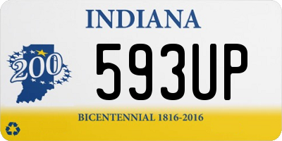 IN license plate 593UP