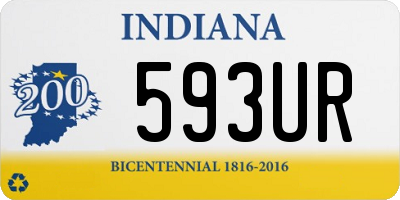 IN license plate 593UR