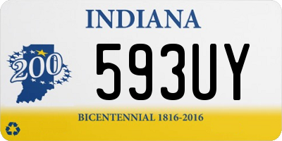 IN license plate 593UY