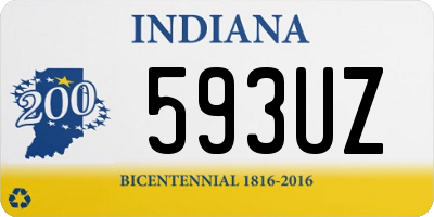 IN license plate 593UZ