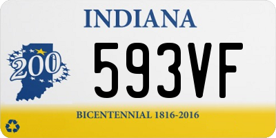 IN license plate 593VF