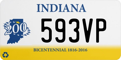 IN license plate 593VP
