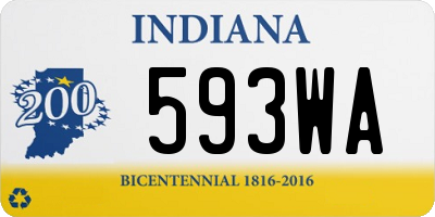 IN license plate 593WA