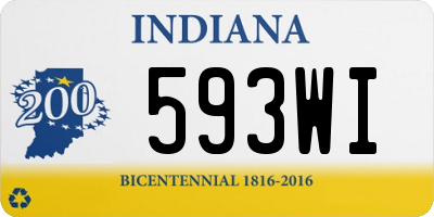 IN license plate 593WI