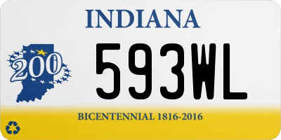 IN license plate 593WL