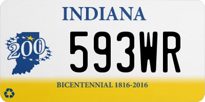 IN license plate 593WR