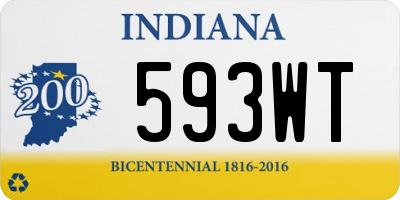 IN license plate 593WT