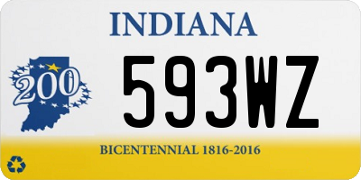 IN license plate 593WZ