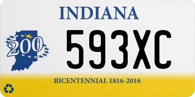 IN license plate 593XC