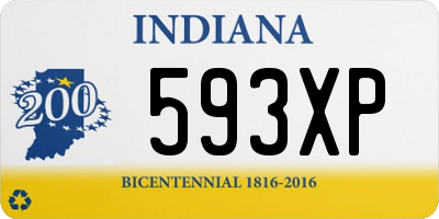 IN license plate 593XP