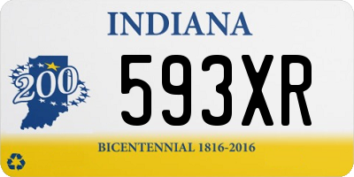 IN license plate 593XR