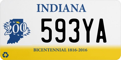 IN license plate 593YA