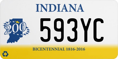 IN license plate 593YC