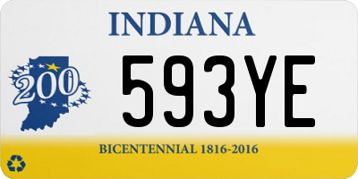 IN license plate 593YE
