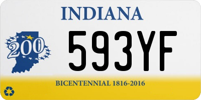 IN license plate 593YF