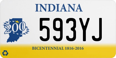 IN license plate 593YJ