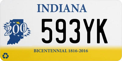 IN license plate 593YK