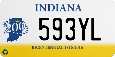 IN license plate 593YL