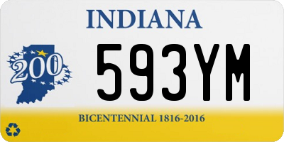 IN license plate 593YM