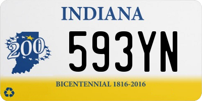 IN license plate 593YN