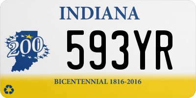 IN license plate 593YR